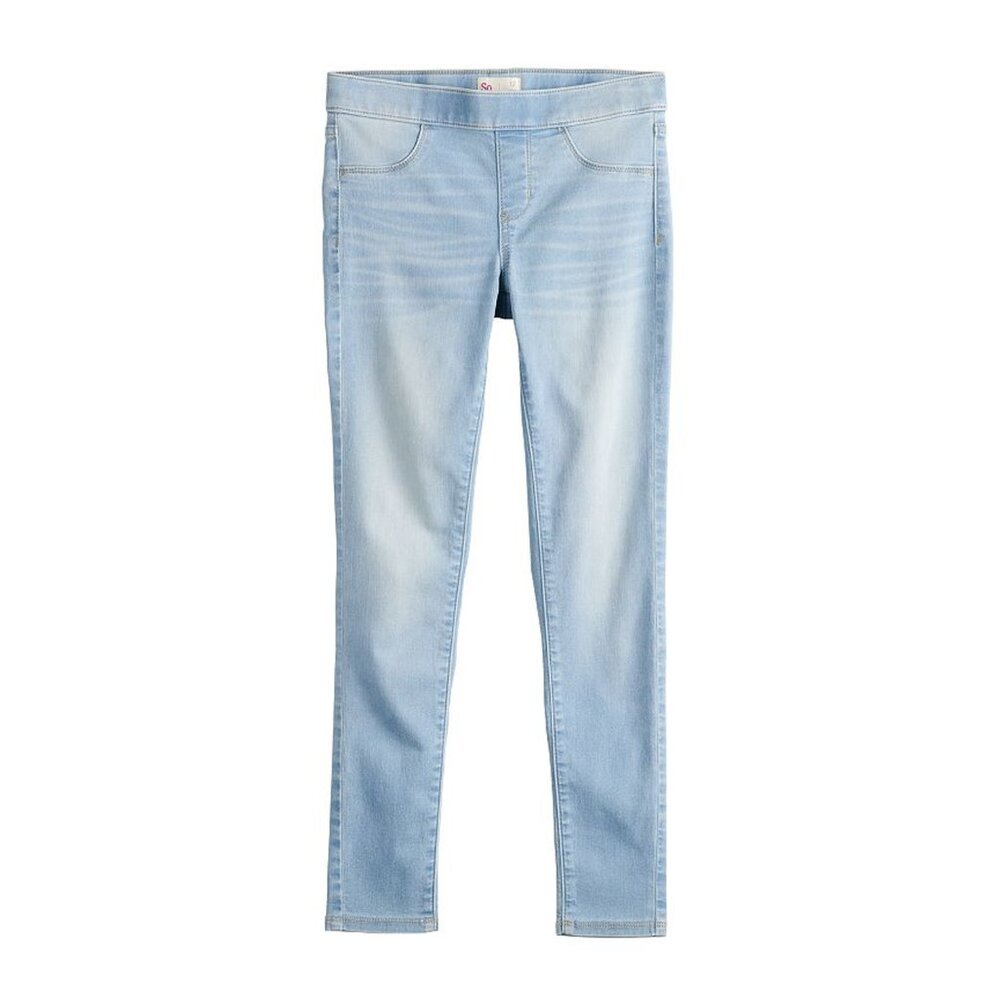 NWT SO Mid-Rise Ultimate Light-Wash Blue Jeggings - Girls Size 10 Pants - Picture 2 of 2